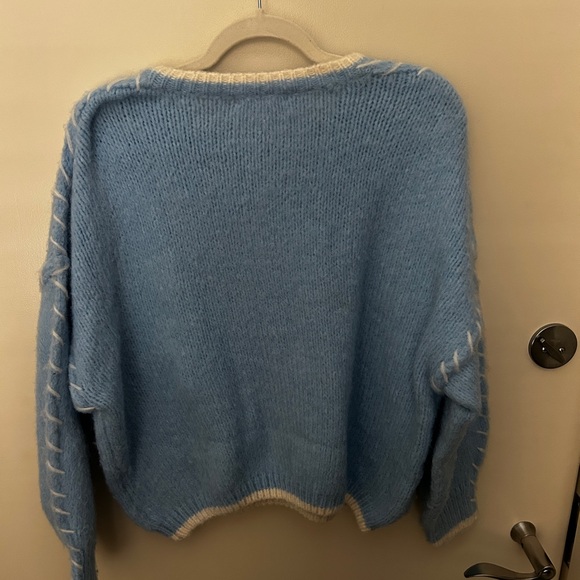 Gentle Fawn Light Blue Crew Neck Sweater - Picture 2 of 3
